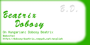 beatrix dobosy business card